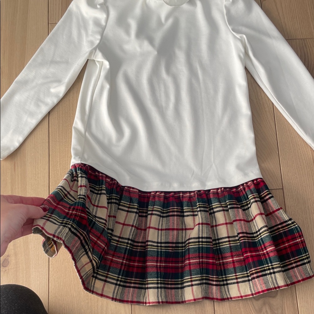 Polo by Ralph Lauren White and Plaid Kids Formal Dress - Picture 7 of 8
